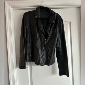 Max Studio Vegan Leather Moto Jacket Size L